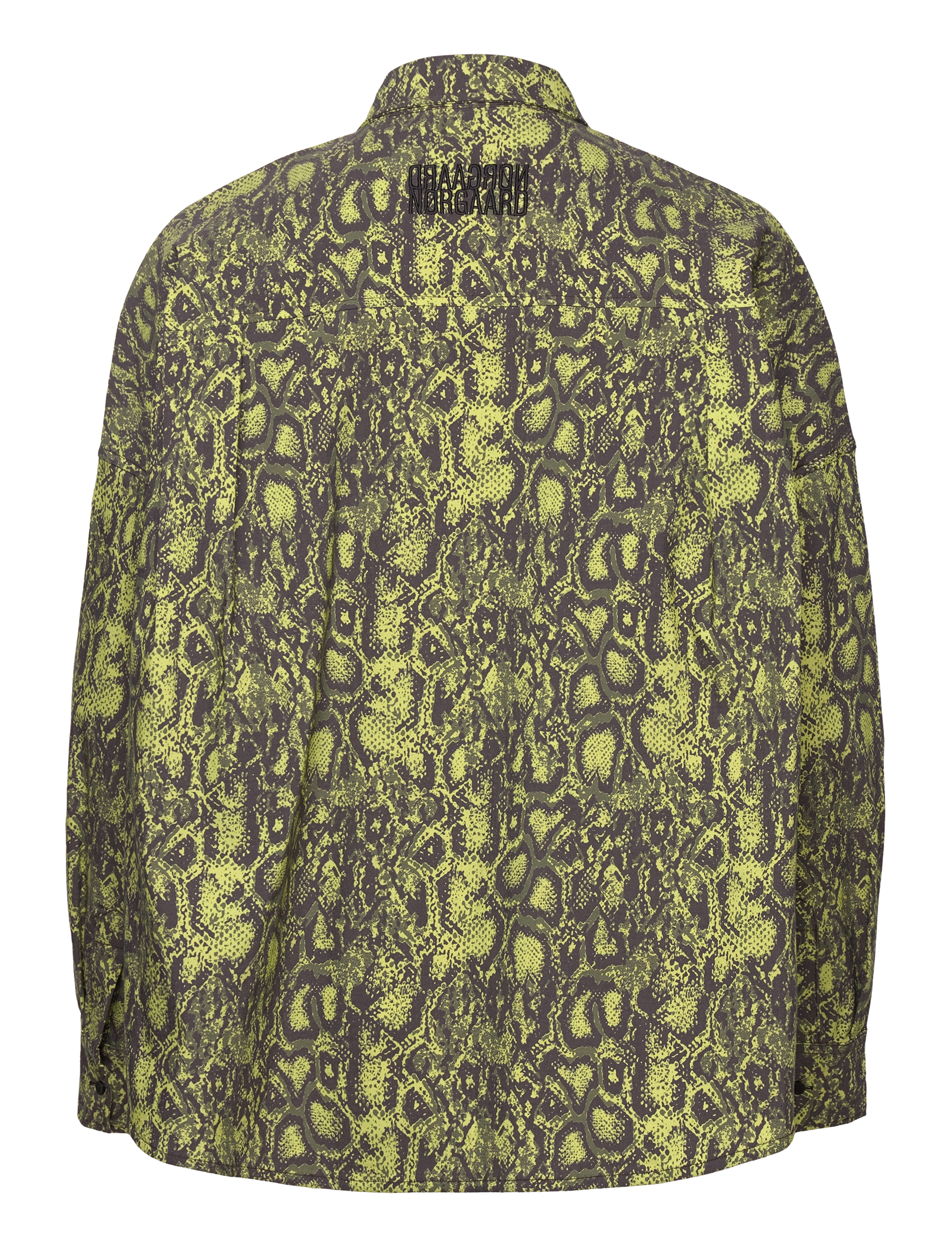 Mads Nørgaard - Colette Neu Shirt AOP - langærmede skjorter - snake aop / safety yellow - 1