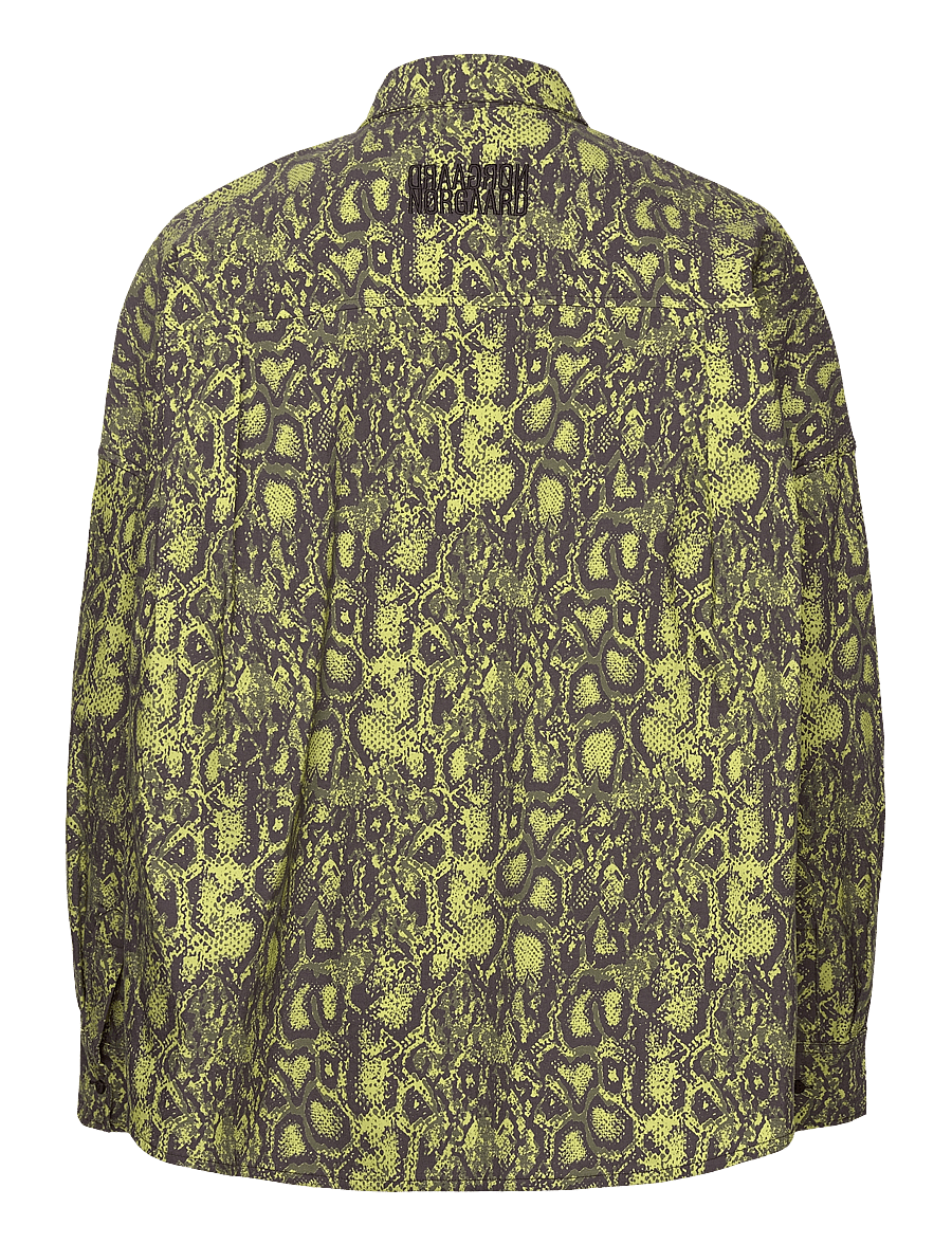 Mads Nørgaard - Colette Neu Shirt AOP - langærmede skjorter - snake aop / safety yellow - 1