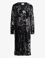Neo Sequins Phalia Dress - BLACK/SILVER