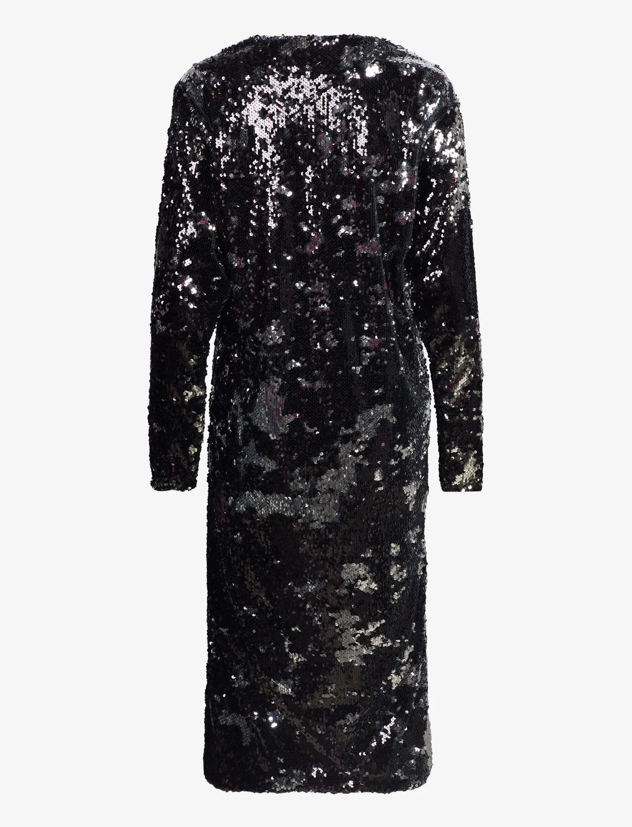 Mads Nørgaard - Neo Sequins Phalia Dress - ballīšu apģērbs par outlet cenām - black/silver - 1