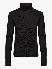 Mads Nørgaard - Pollux Adenau Blouse - t-shirts met lange mouwen - black - 0