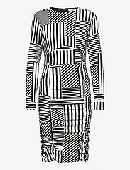Mads Nørgaard - Pollux Amelia Dress AOP - vakarėlių drabužiai išparduotuvių kainomis - stripe play aop/black - 0