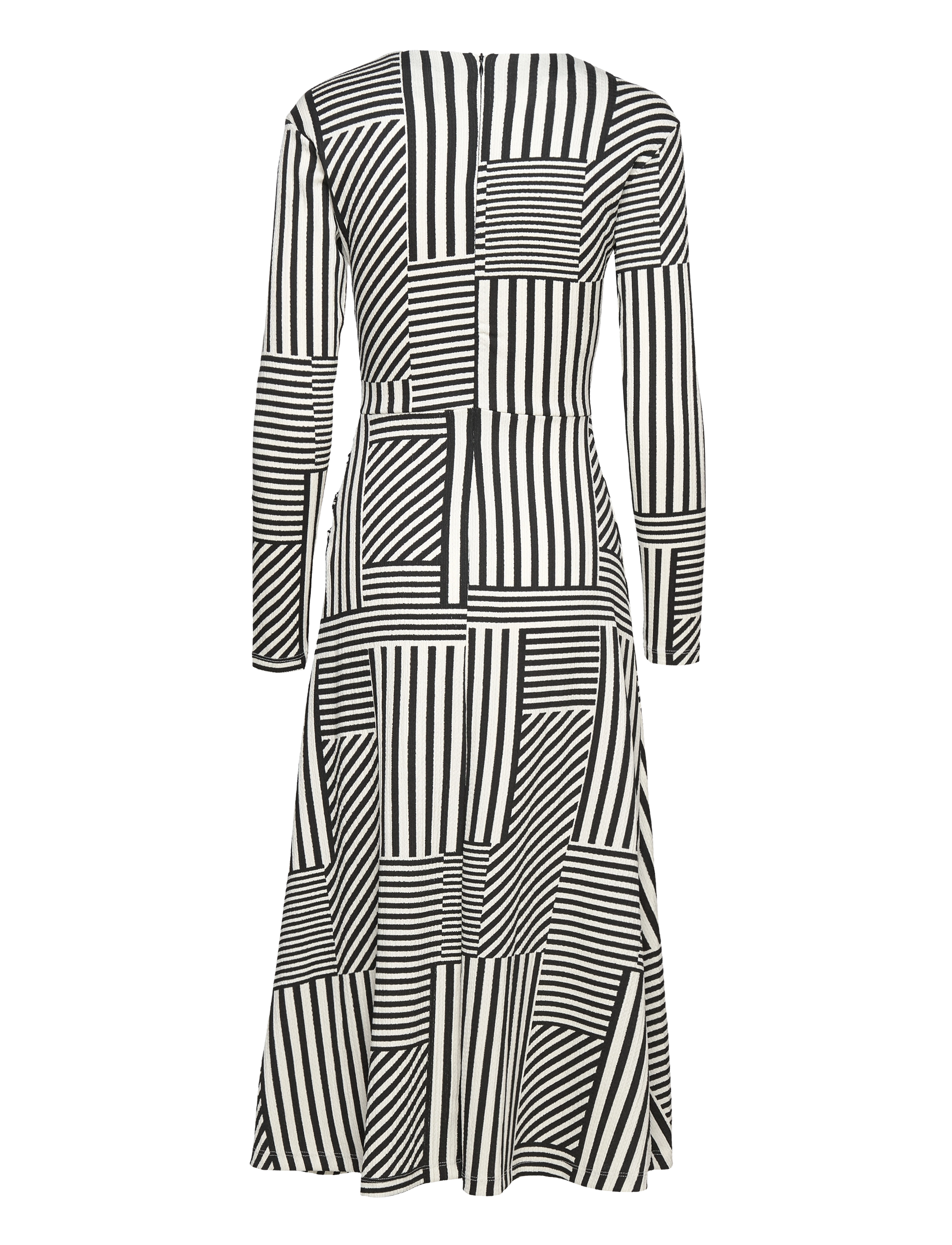 Mads Nørgaard - Pollux Beatriz Dress AOP - midi kjoler - stripe play aop/black - 1