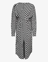 Mads Nørgaard - Mix Stripe Bailey Dress - t-shirt dresses - black/cloud dancer - 2