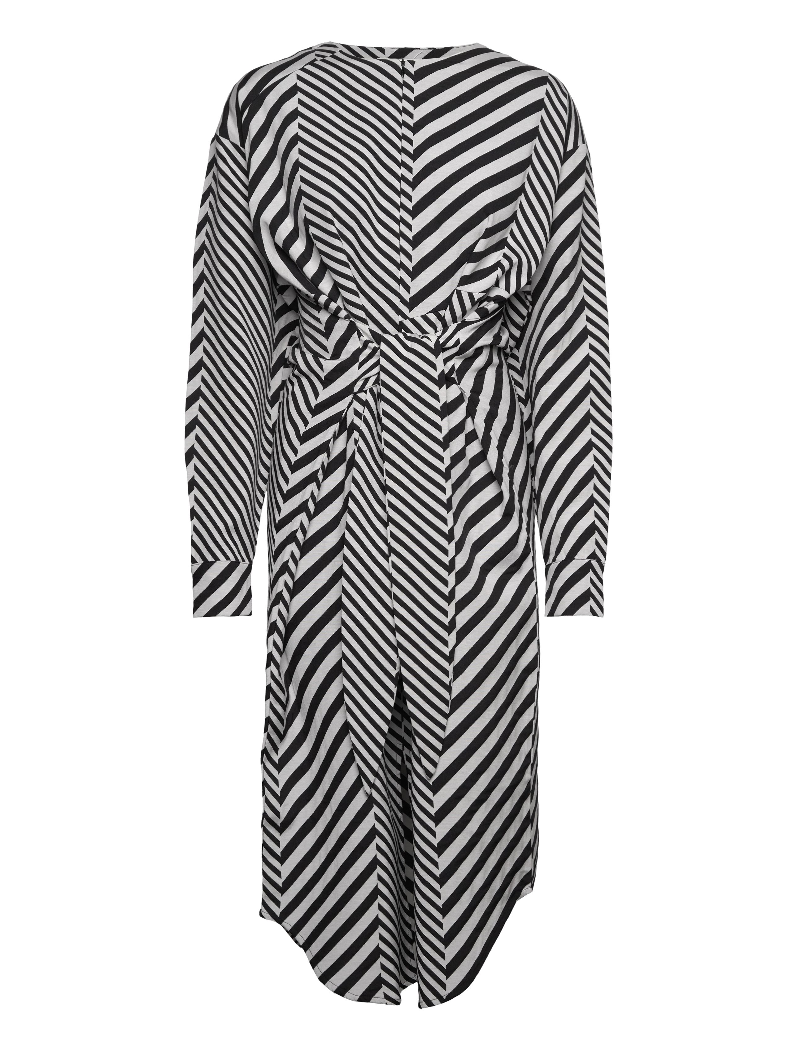 Mads Nørgaard - Mix Stripe Bailey Dress - midikleider - black/cloud dancer - 2