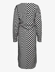 Mads Nørgaard - Mix Stripe Bailey Dress - t-shirt dresses - black/cloud dancer - 3