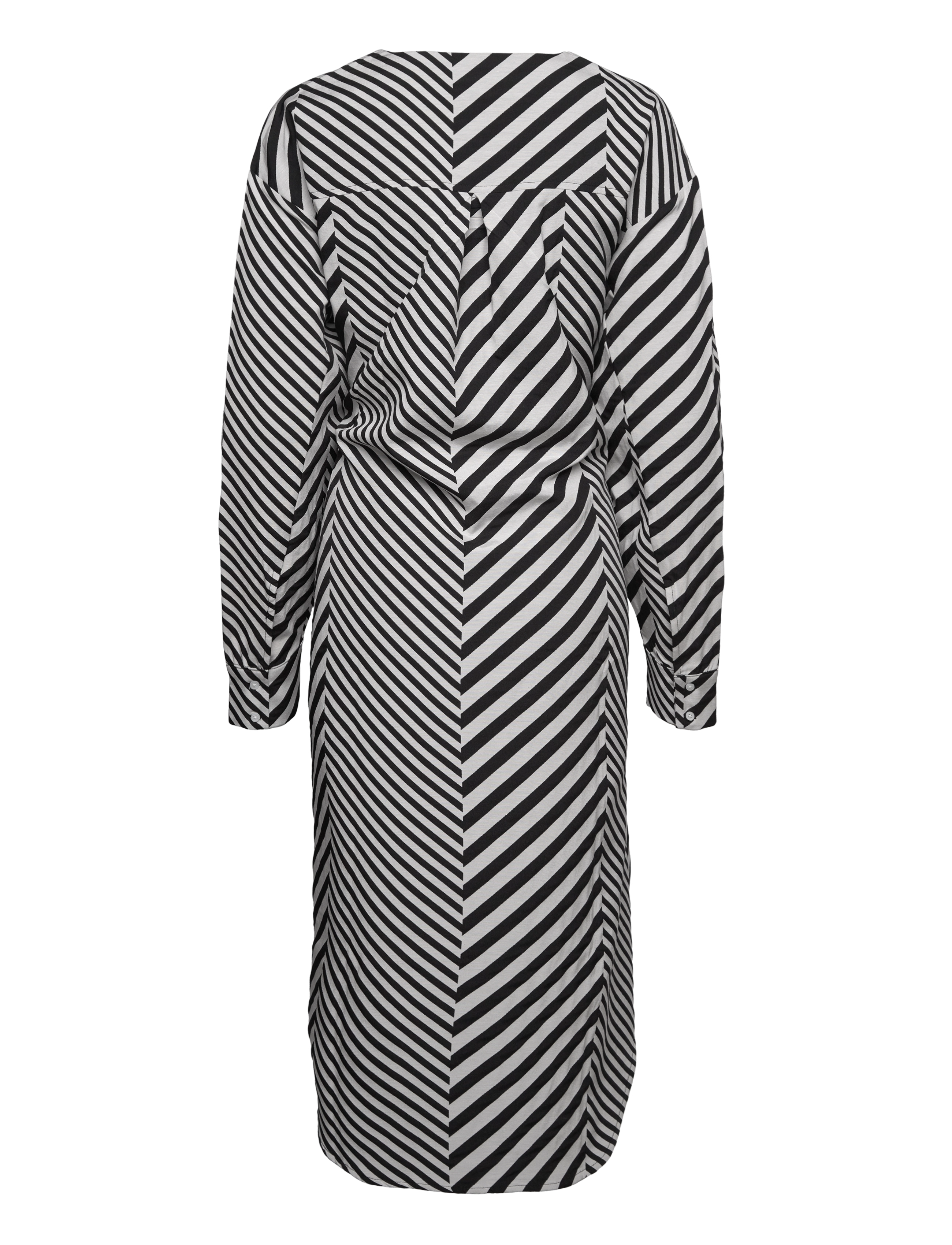 Mads Nørgaard - Mix Stripe Bailey Dress - midikleider - black/cloud dancer - 3
