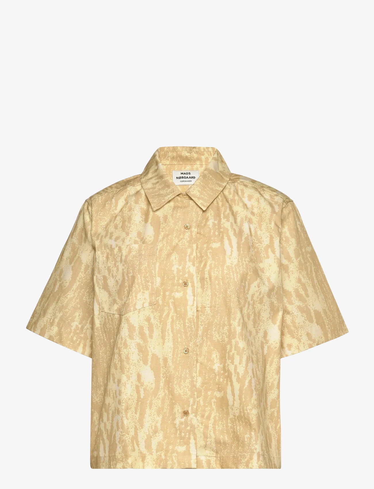 Mads Nørgaard - Popla Lorel Shirt AOP - lühikeste varrukatega särgid - neo animal aop/southern moss - 0