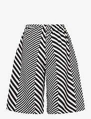 Mads Nørgaard - Mix Stripe Lilja Shorts - casual shorts - black/cloud dancer - 1