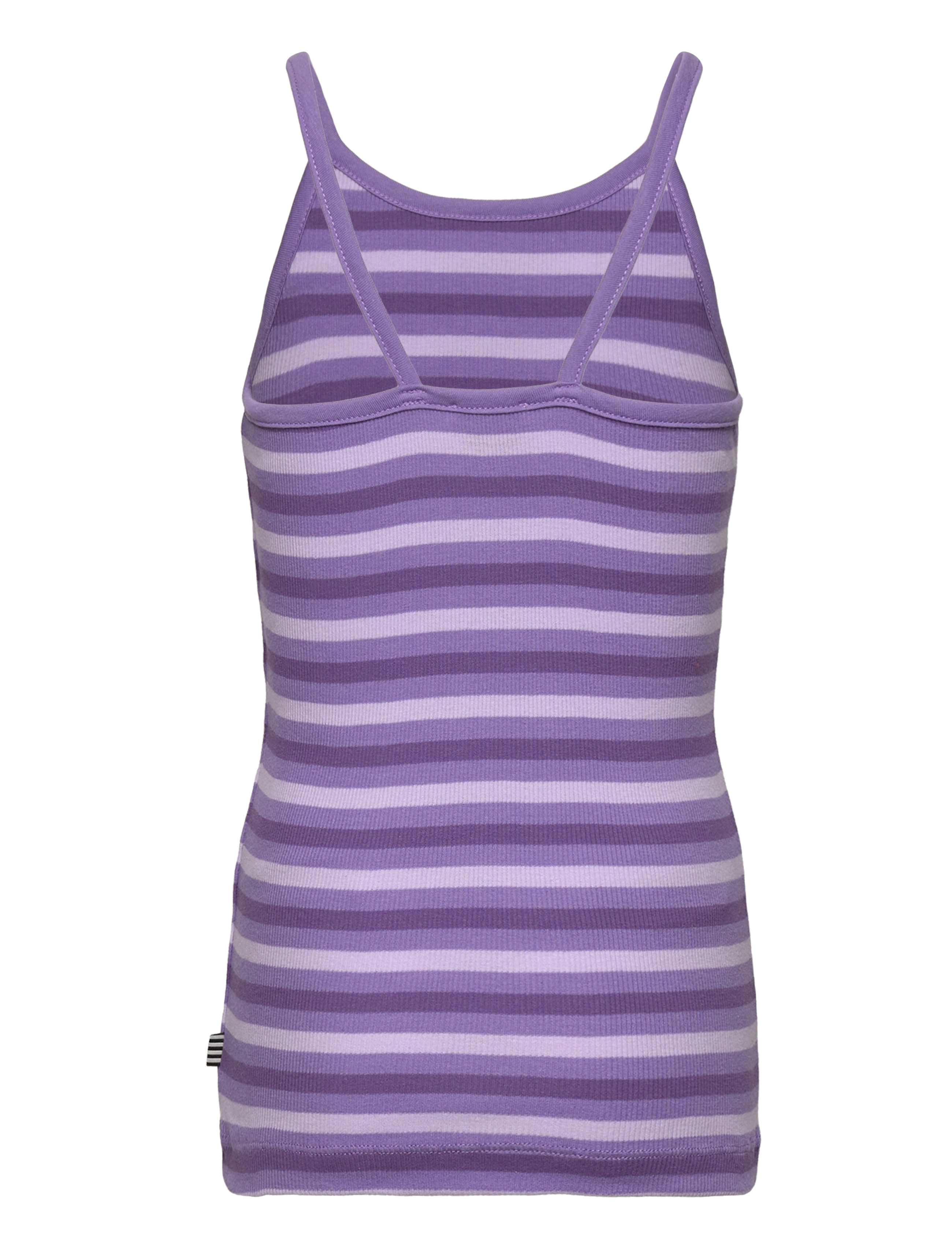 Mads Nørgaard - 2x2 Cotton Stripe Trilina Top - 2x2 stripe/paisley purple - 1