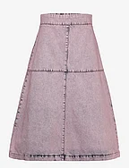 Color Denim Lunar Skirt - VINTAGE PURPLE