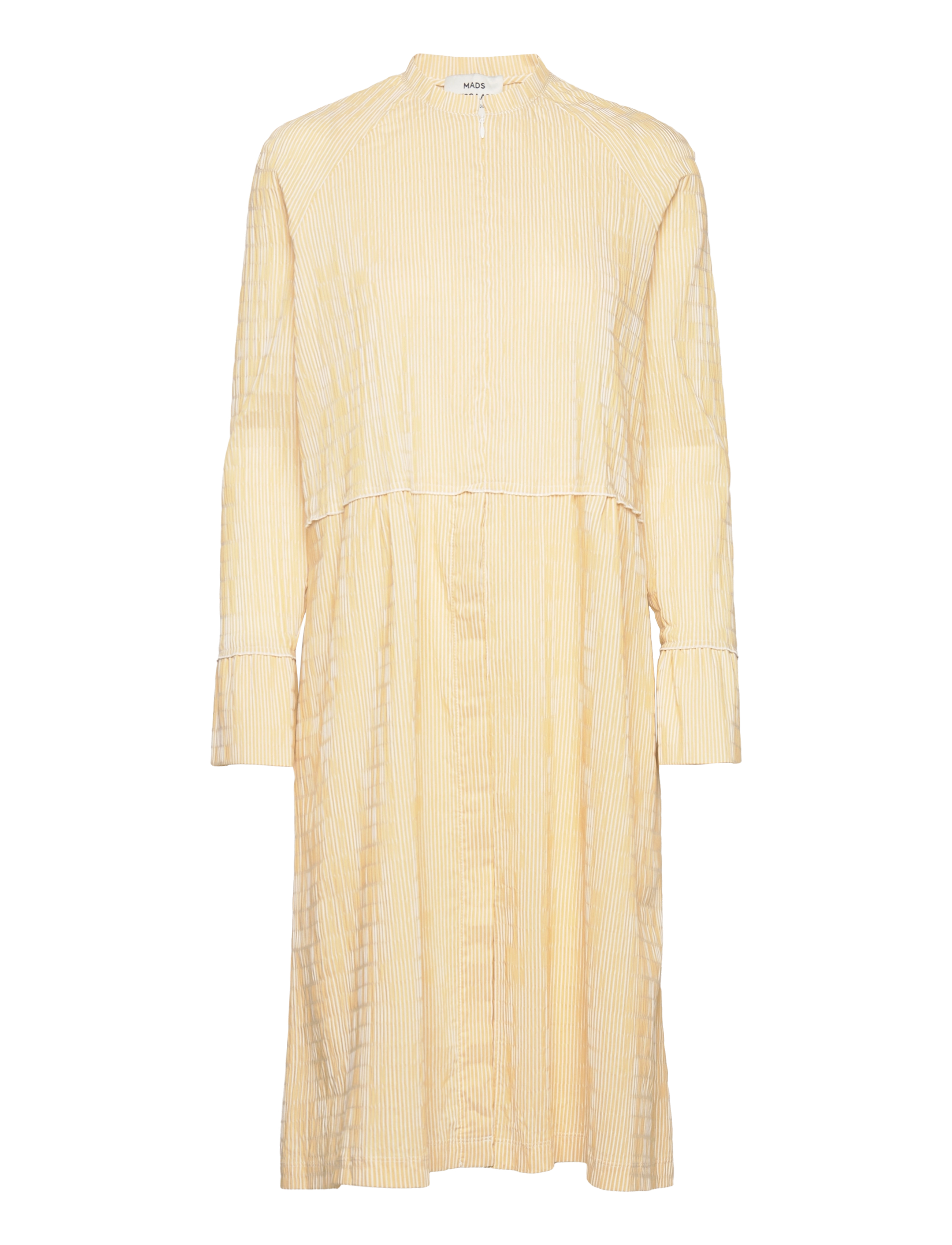 Mads Nørgaard Crinckle Pop Dupina Dress - Kjoler - SOUTHERN MOSS/CLOUD DANCER / cream