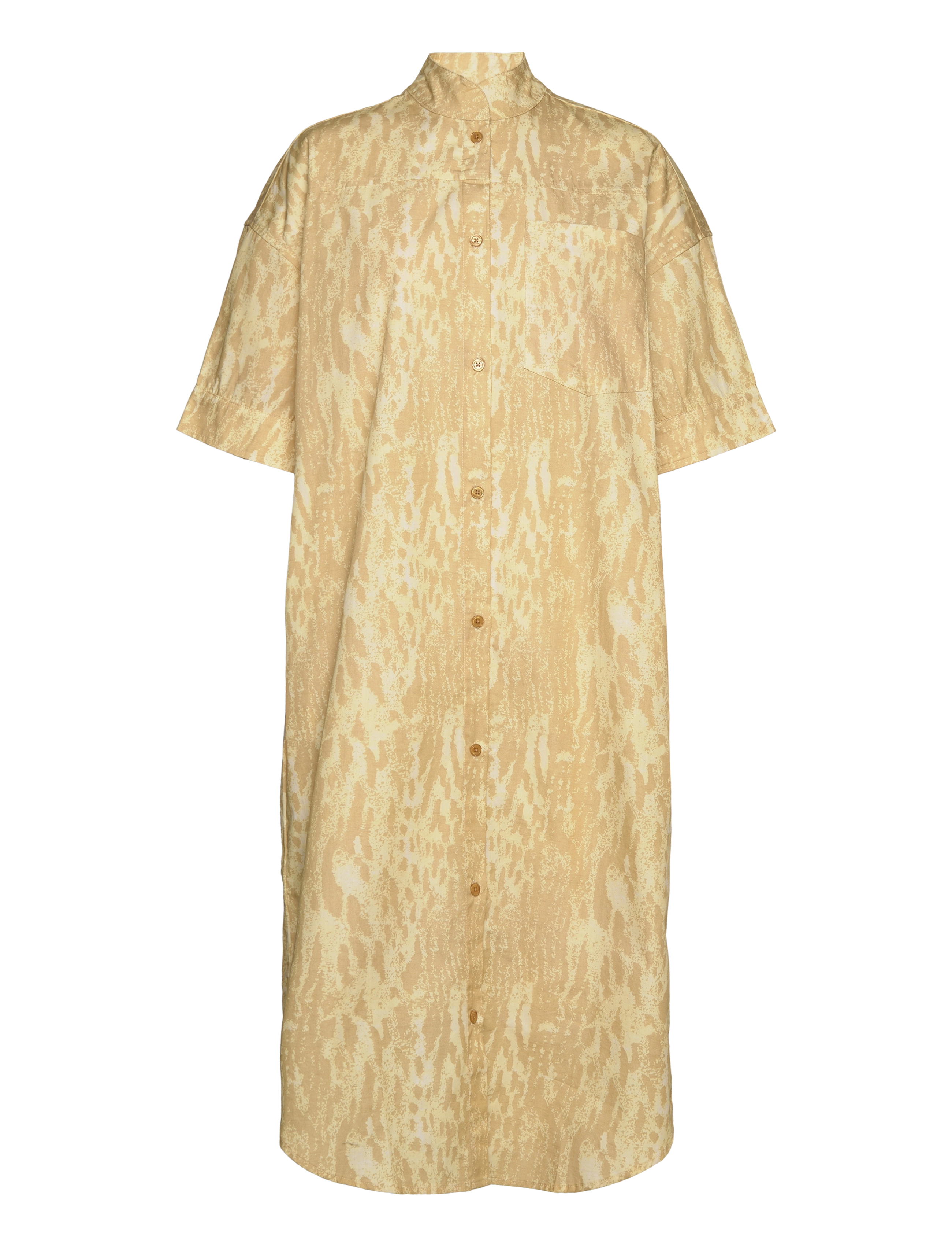 Mads Nørgaard Popla Sany Dress AOP - Kjoler - NEO ANIMAL AOP/SOUTHERN MOSS / cream