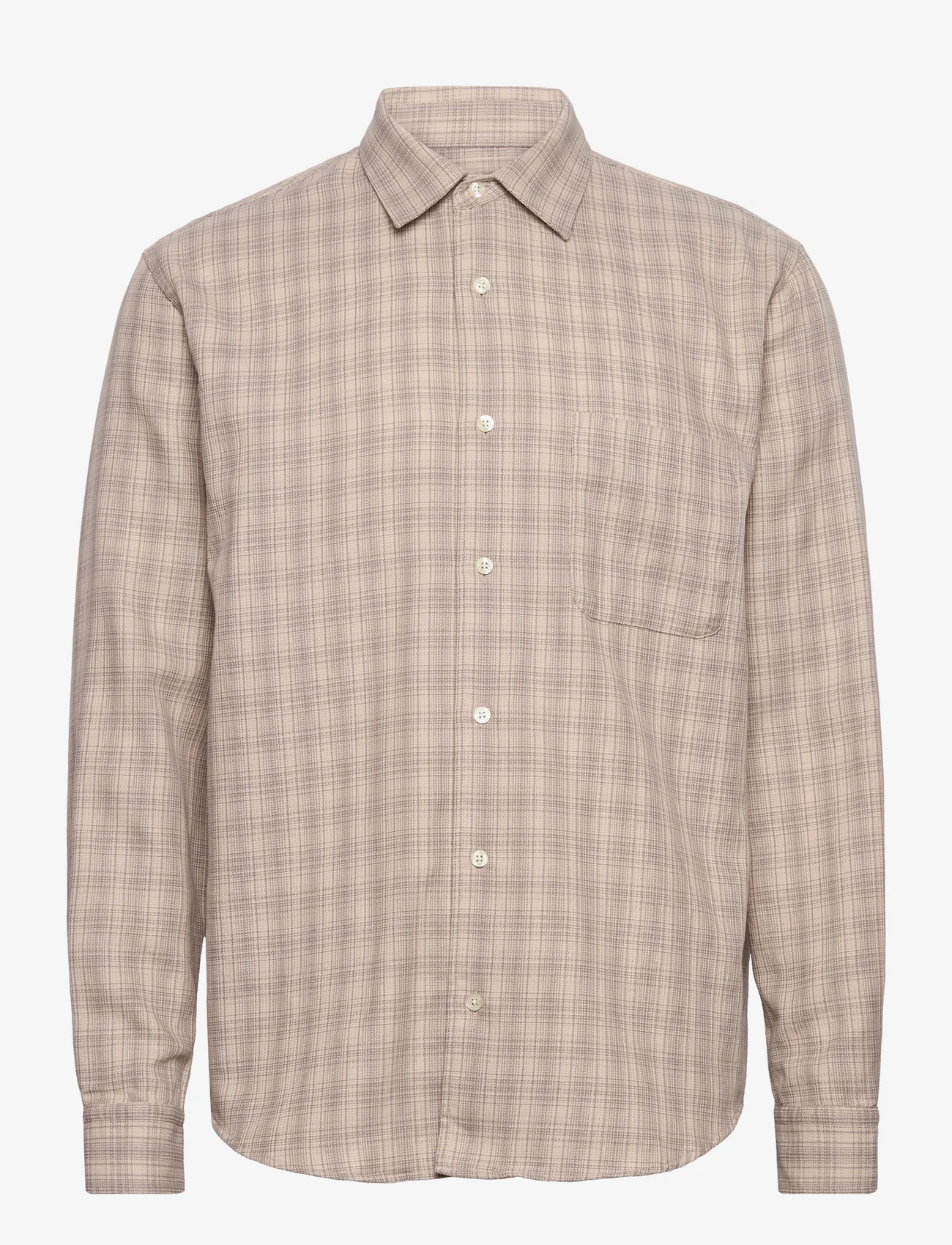 Mads Nørgaard - Summer Cotton Malte Shirt - ternede skjorter - rainy day/vintage khaki - 0