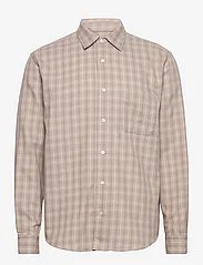 Mads Nørgaard - Summer Cotton Malte Shirt - checkered shirts - rainy day/vintage khaki - 0