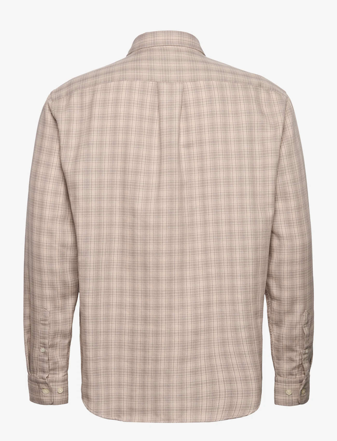 Mads Nørgaard - Summer Cotton Malte Shirt - checkered shirts - rainy day/vintage khaki - 1