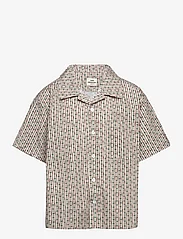 Mads Nørgaard - AOP Poplin Skully Shirt - kortärmade skjortor - rainy day aop - 0