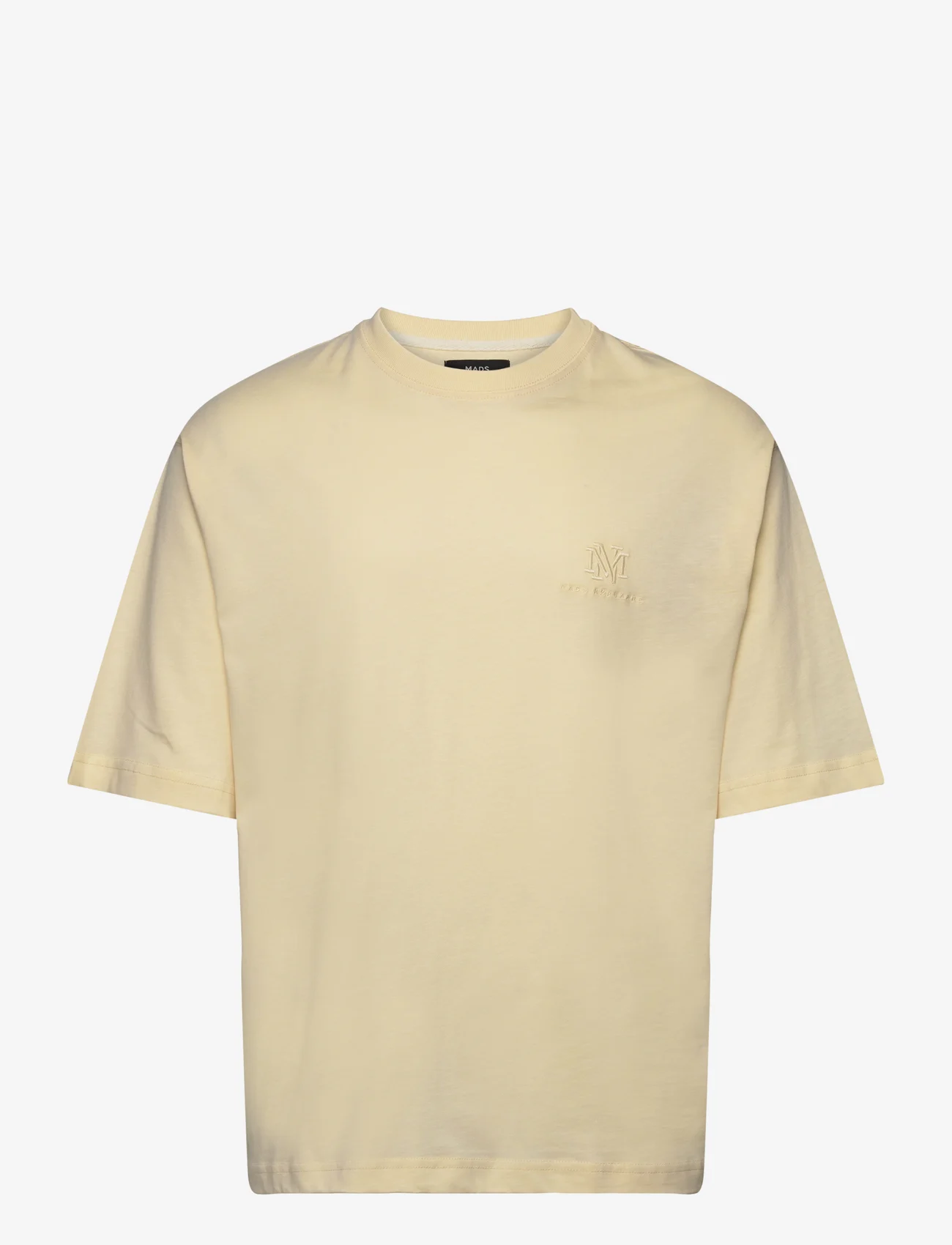 Mads Nørgaard - Heavy Dye Tony Tee - kortærmede t-shirts - vanilla custard - 0