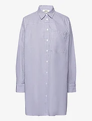 Mads Nørgaard - Popla Nuella Shirt YD - long-sleeved shirts - estate blue/cloud dancer - 0