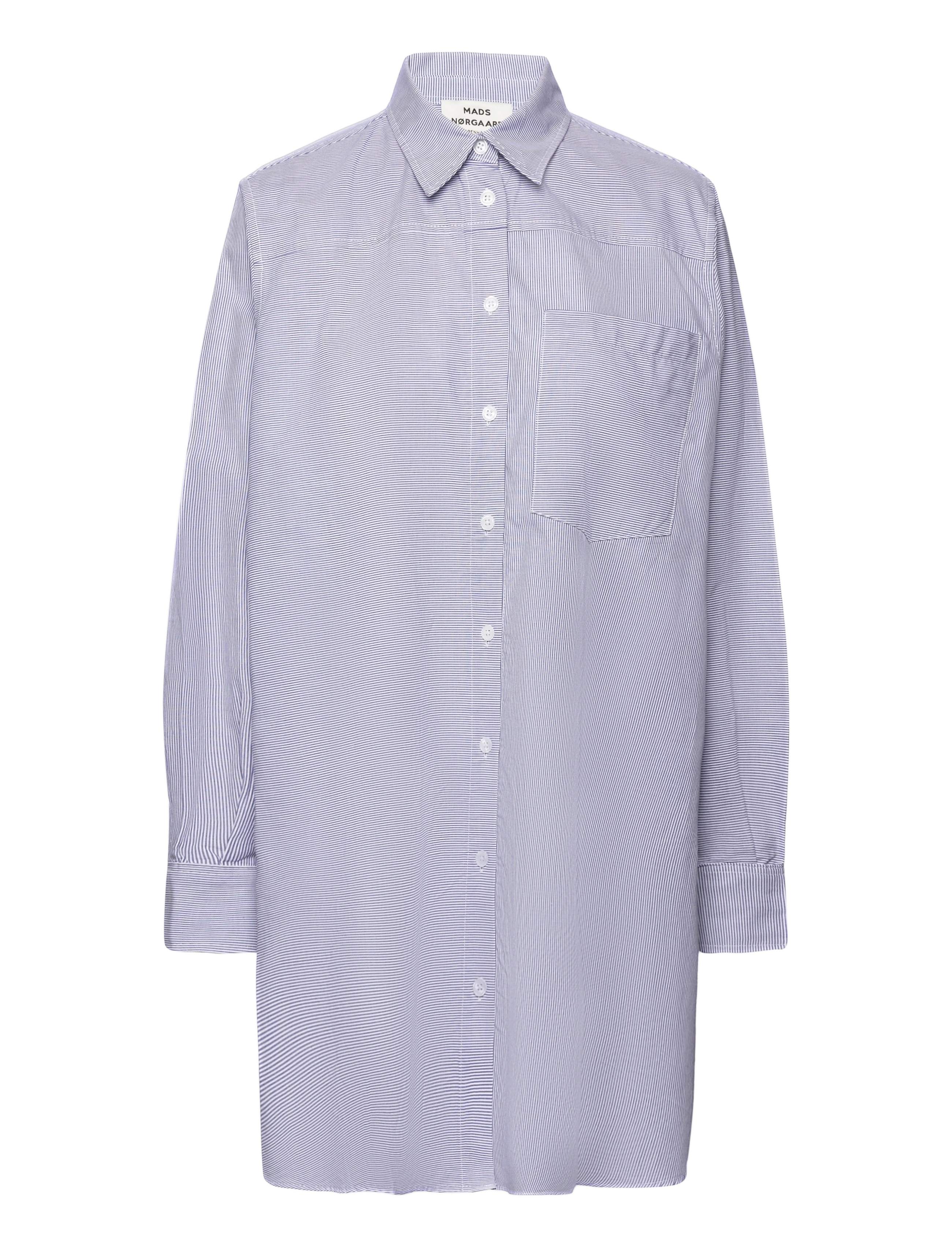 Mads Nørgaard Popla Nuella Shirt YD - Kläder - ESTATE BLUE/CLOUD DANCER / blue