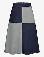 Milk Lunar Block Skirt - ESTATE BLUE/CLOUD DANCER