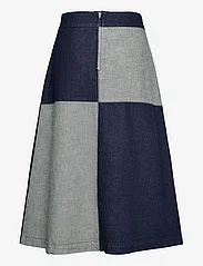 Mads Nørgaard - Milk Lunar Block Skirt - teksaseelikud - estate blue/cloud dancer - 1