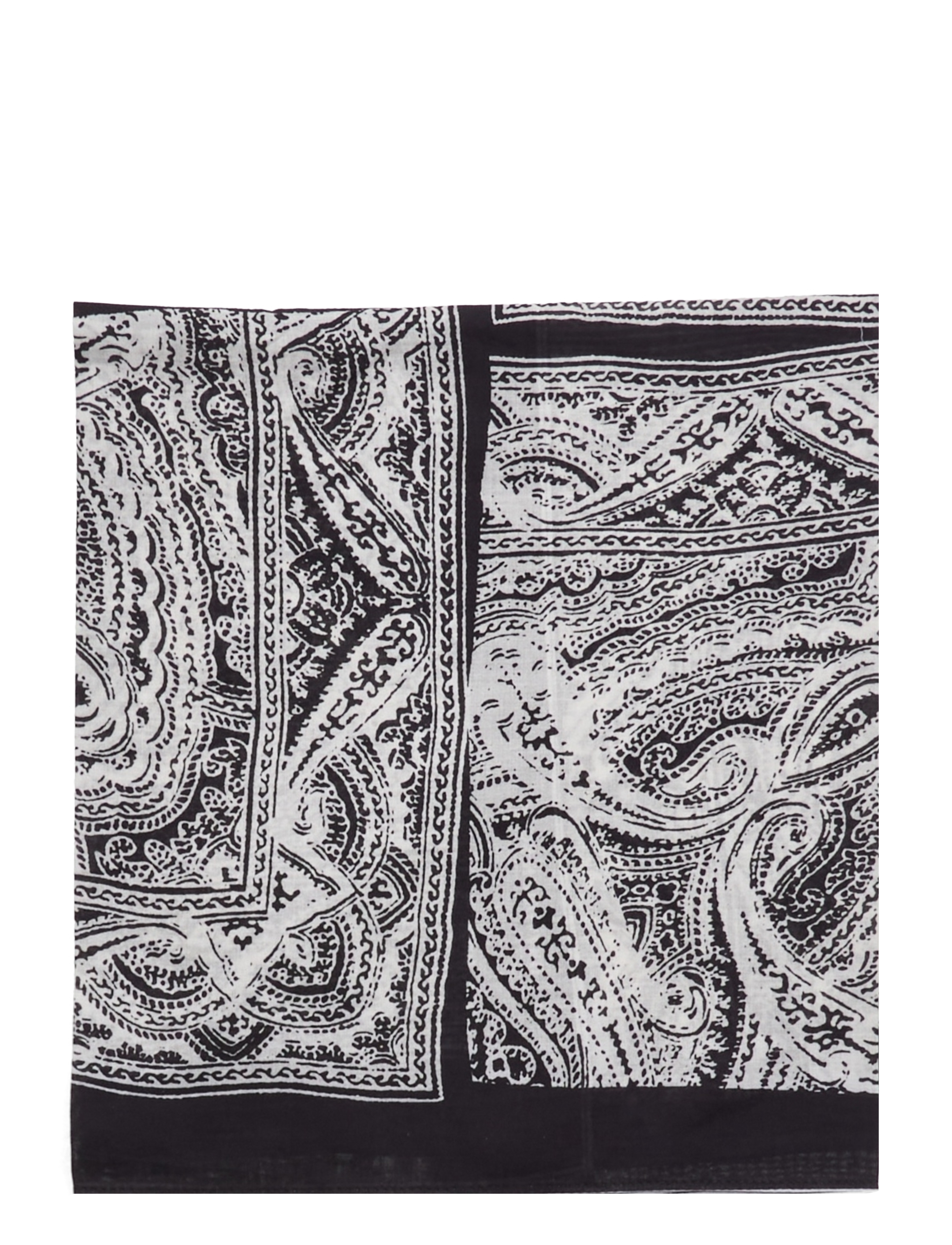 Mads Nørgaard - Soft Cotton Self Scarf - paisley aop/black - 1
