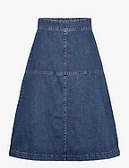 Denim Lunar Skirt - VINTAGE BLUE
