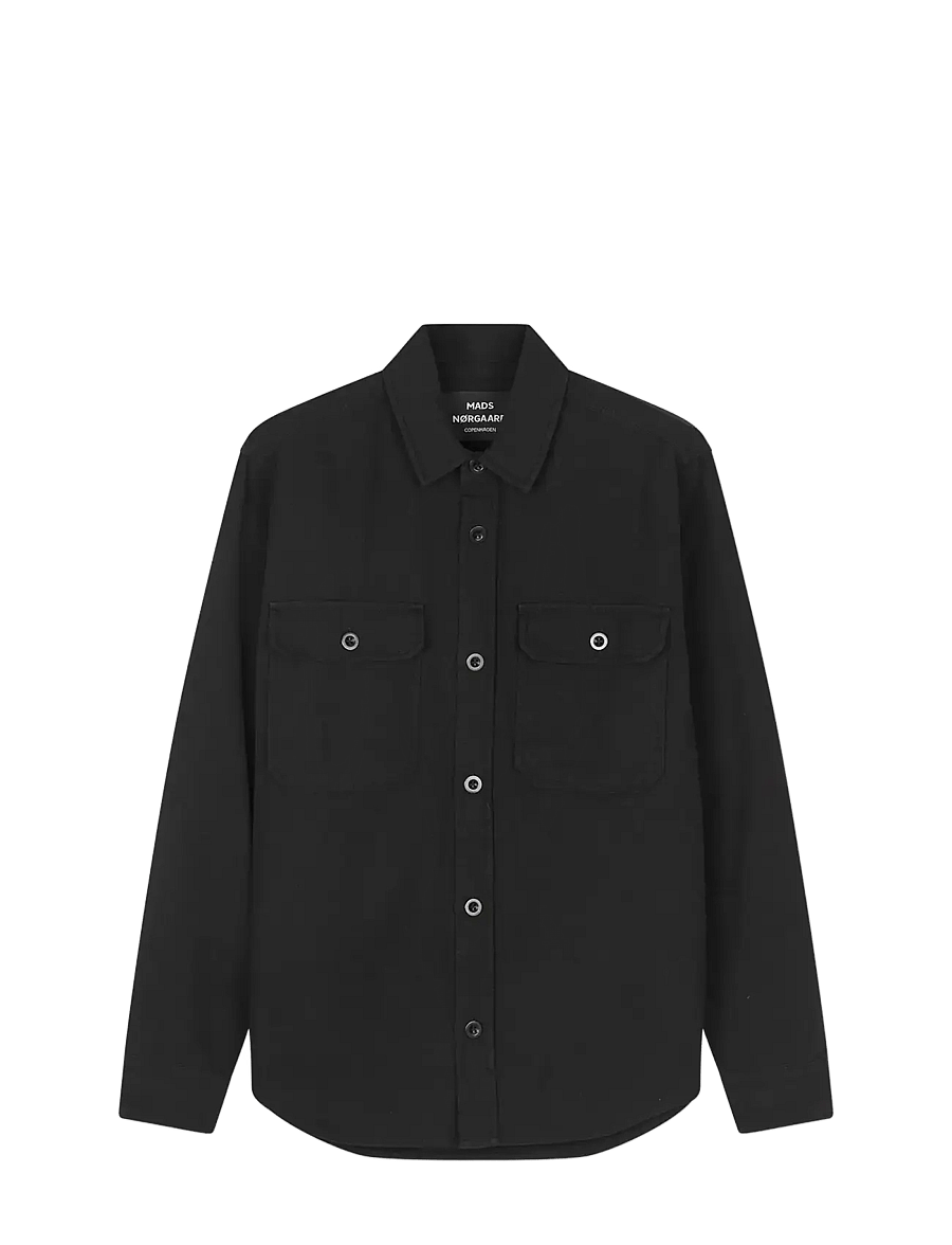 Mads Nørgaard - Dyed Canvas Skyler Shirt FAV - casual hemden - black - 1