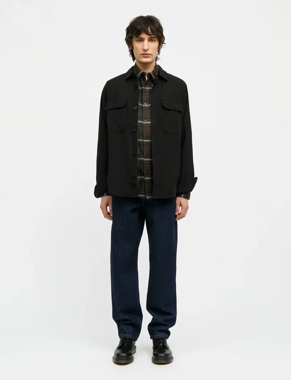 Mads Nørgaard - Dyed Canvas Skyler Shirt FAV - nach anlass kaufen - black - 0