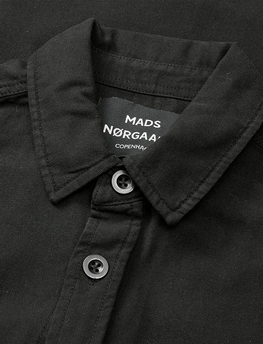 Mads Nørgaard - Dyed Canvas Skyler Shirt FAV - casual hemden - black - 3