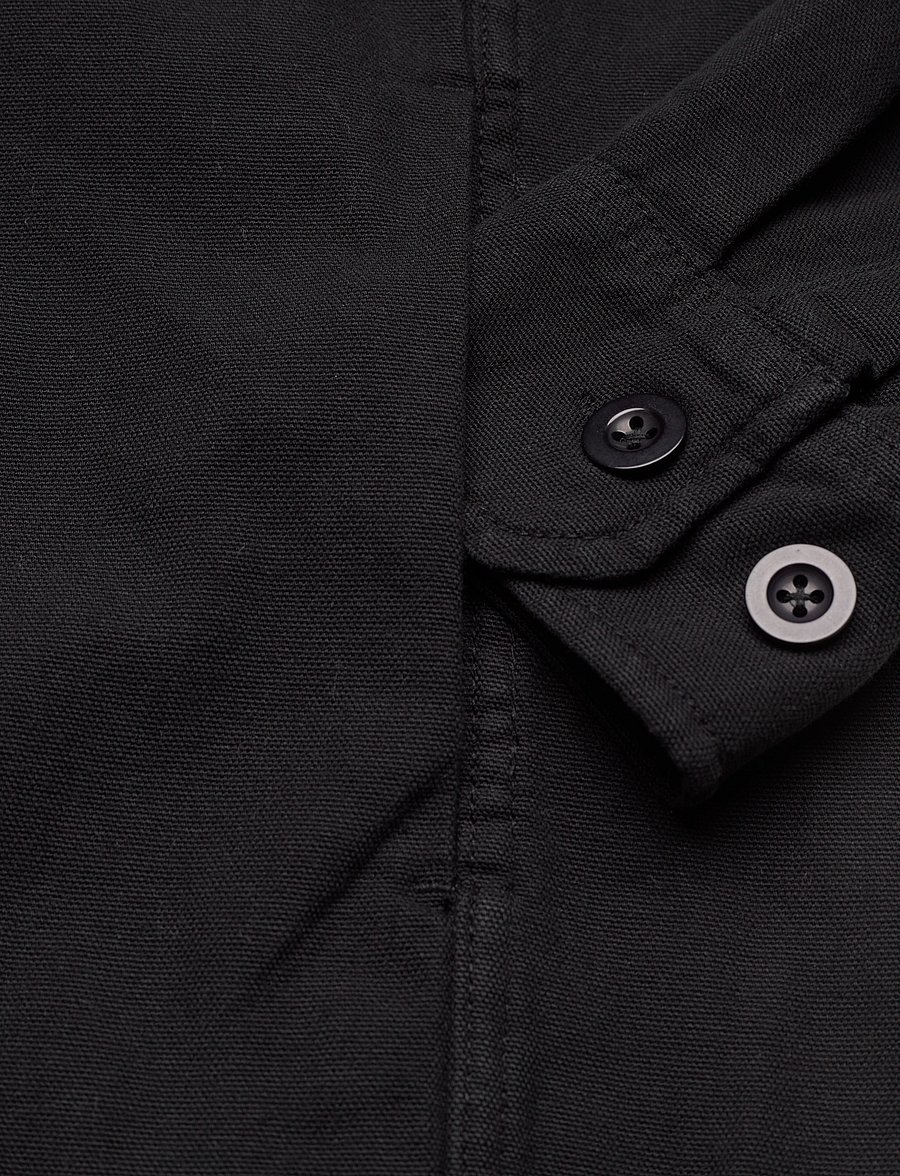 Mads Nørgaard - Dyed Canvas Skyler Shirt FAV - casual hemden - black - 4