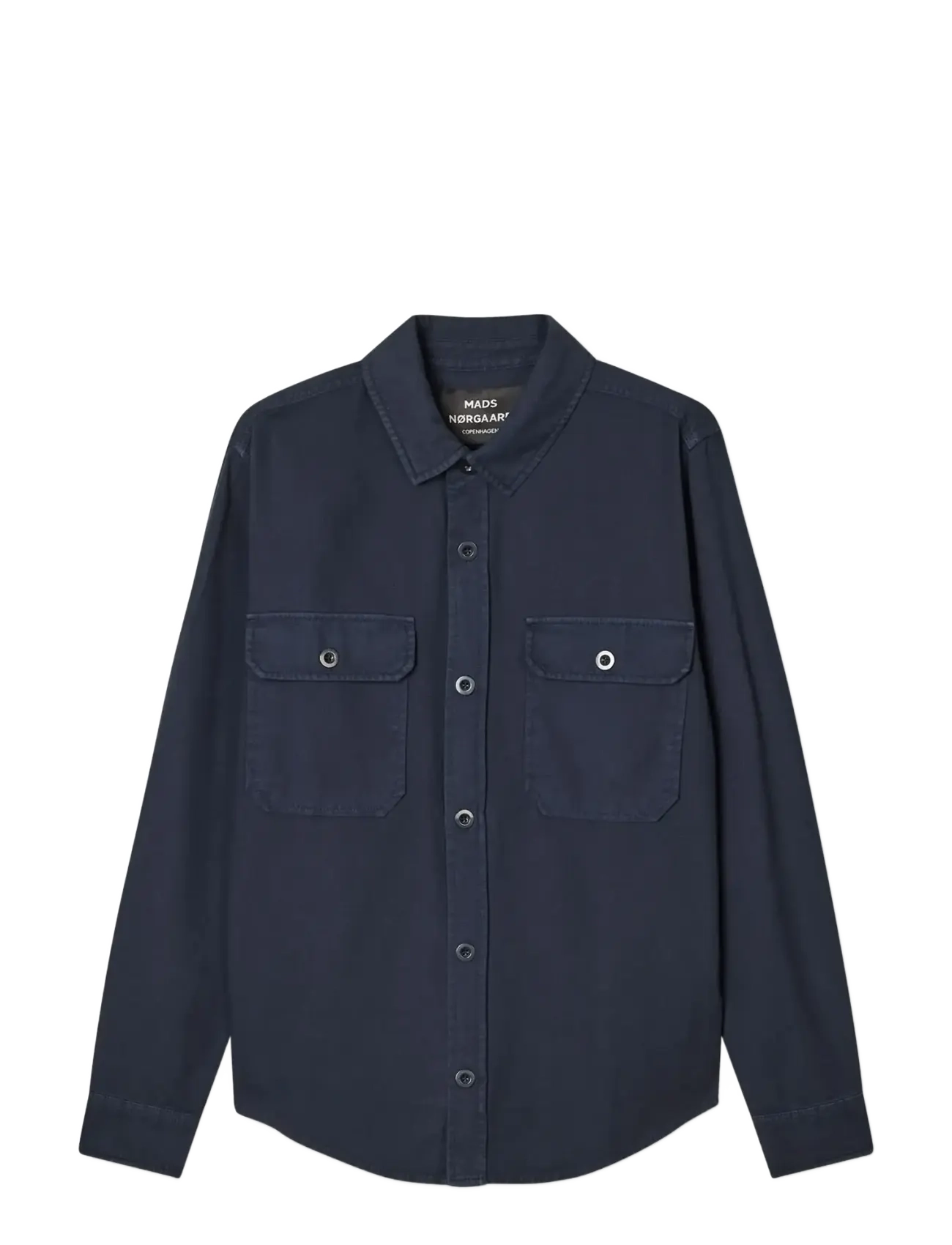 Mads Nørgaard Dyed Canvas Skyler Shirt FAV - Skjorter - PARISIAN NIGHT / navy