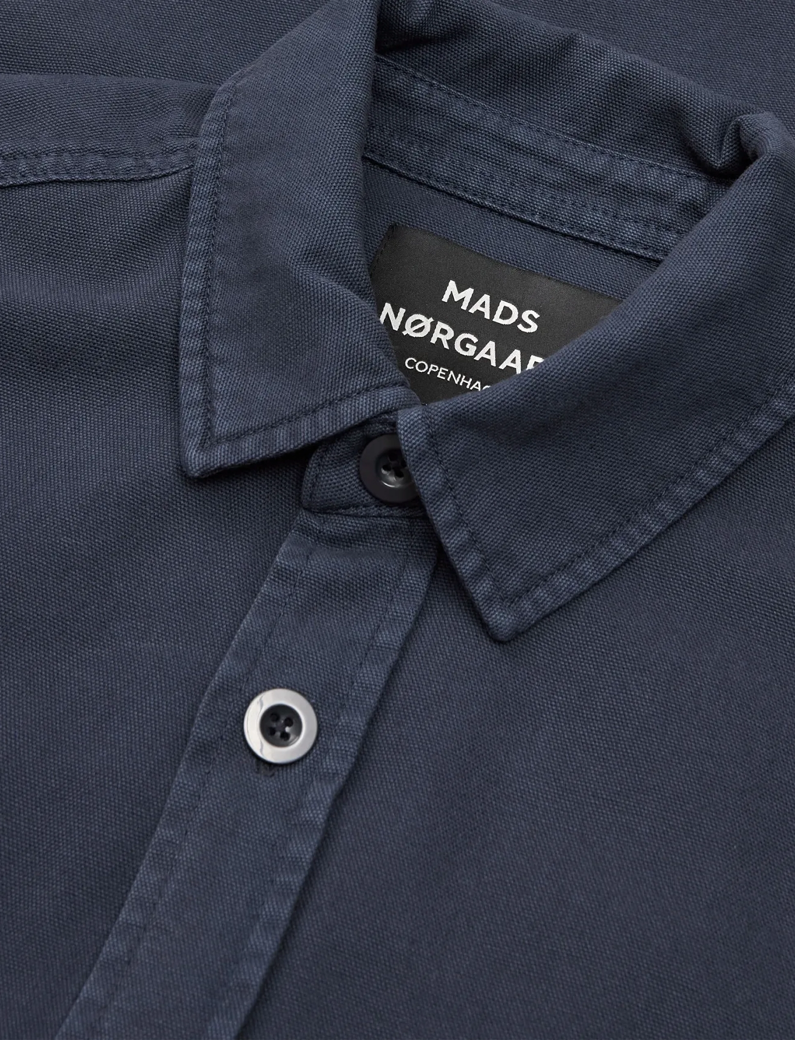 Mads Nørgaard - Dyed Canvas Skyler Shirt FAV - vabaajasärgid - parisian night - 1