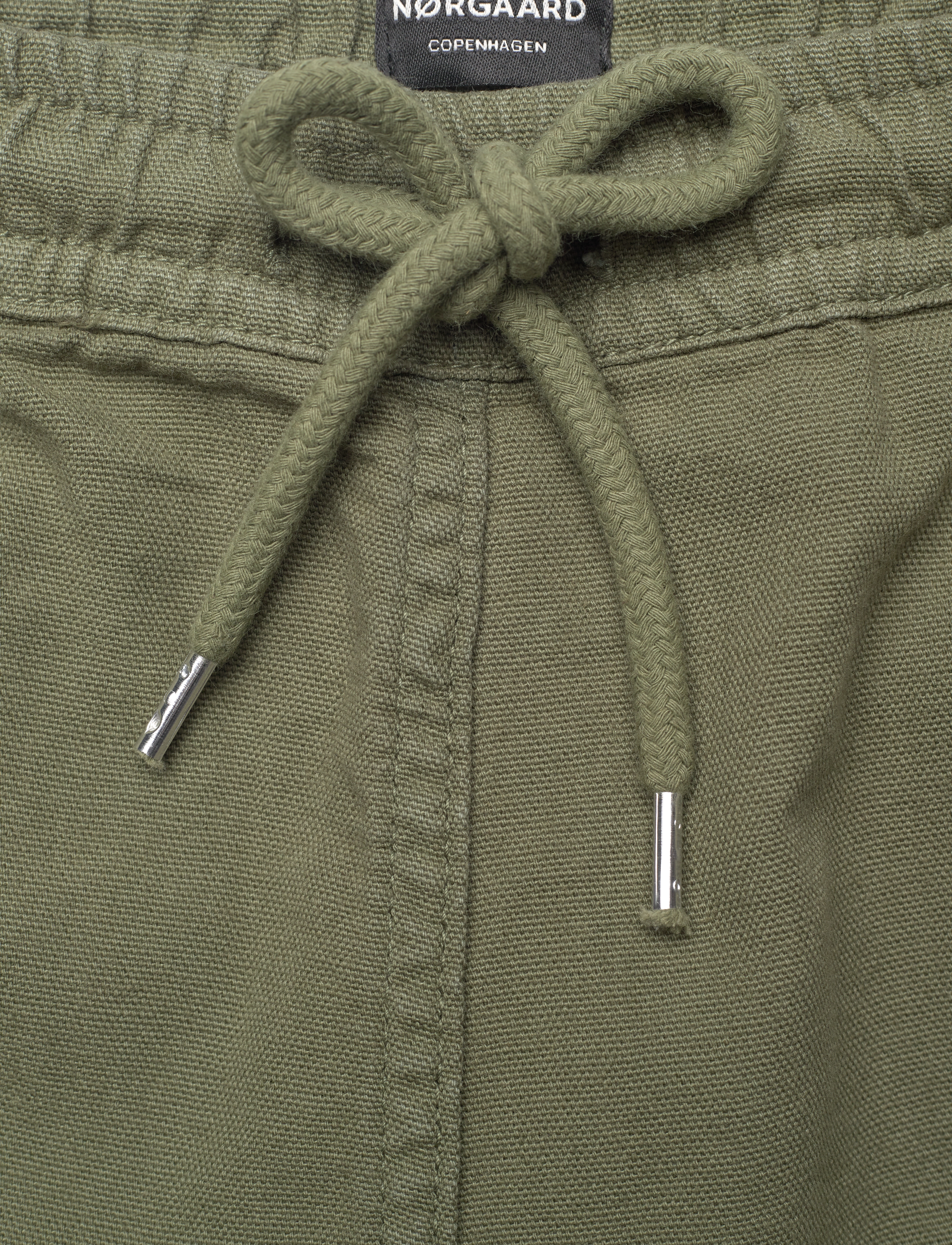 Mads Nørgaard - Dyed Canvas Beach Shorts - olivine - 3