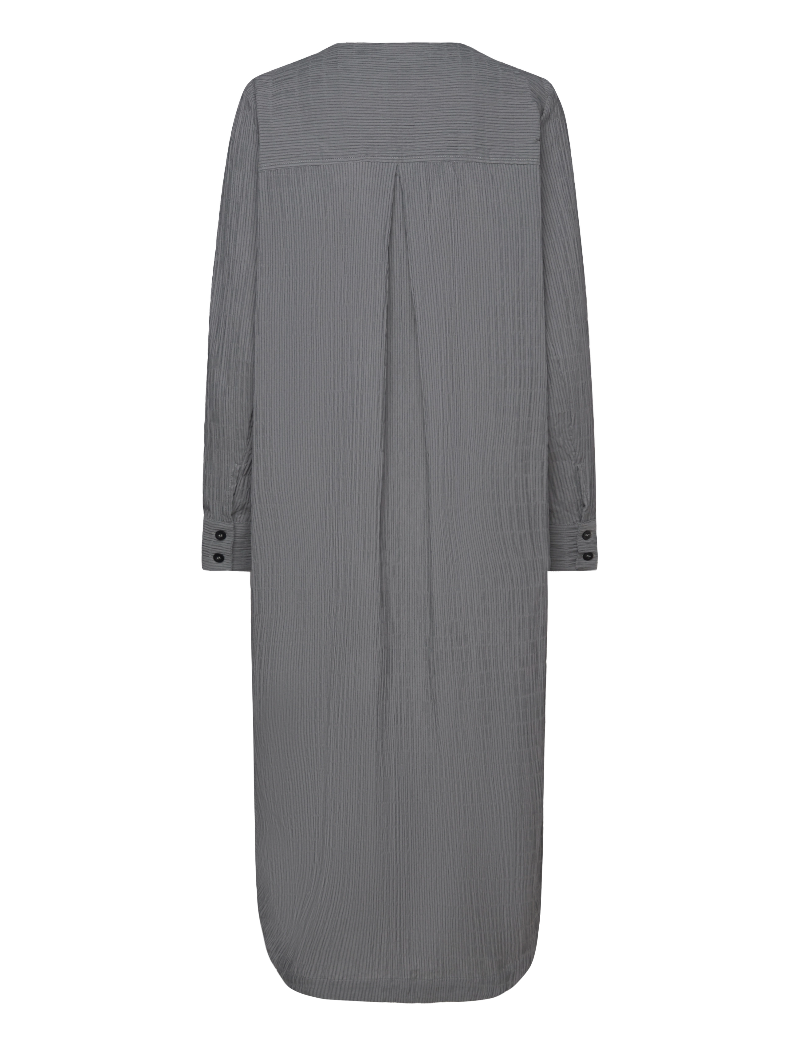 Mads Nørgaard - Crinckle Pop Rosaly Dress - asphalt/black - 1