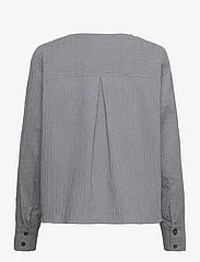 Mads Nørgaard - Crinckle Pop Fleur Shirt - pitkähihaiset paidat - asphalt/black - 1