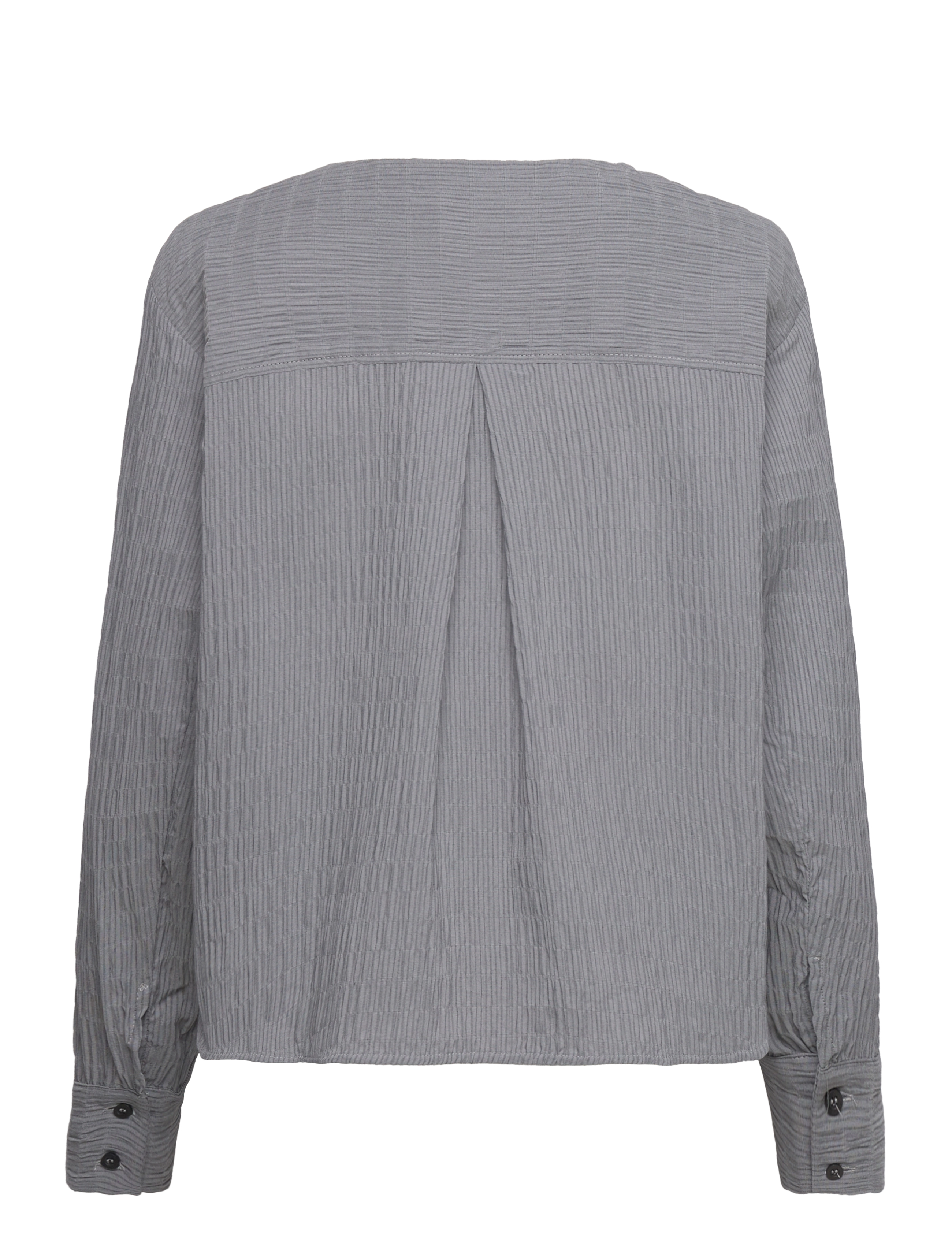 Mads Nørgaard - Crinckle Pop Fleur Shirt - asphalt/black - 1