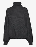 Recycled Wool Mix Rerik Sweater - CHARCOAL MELANGE