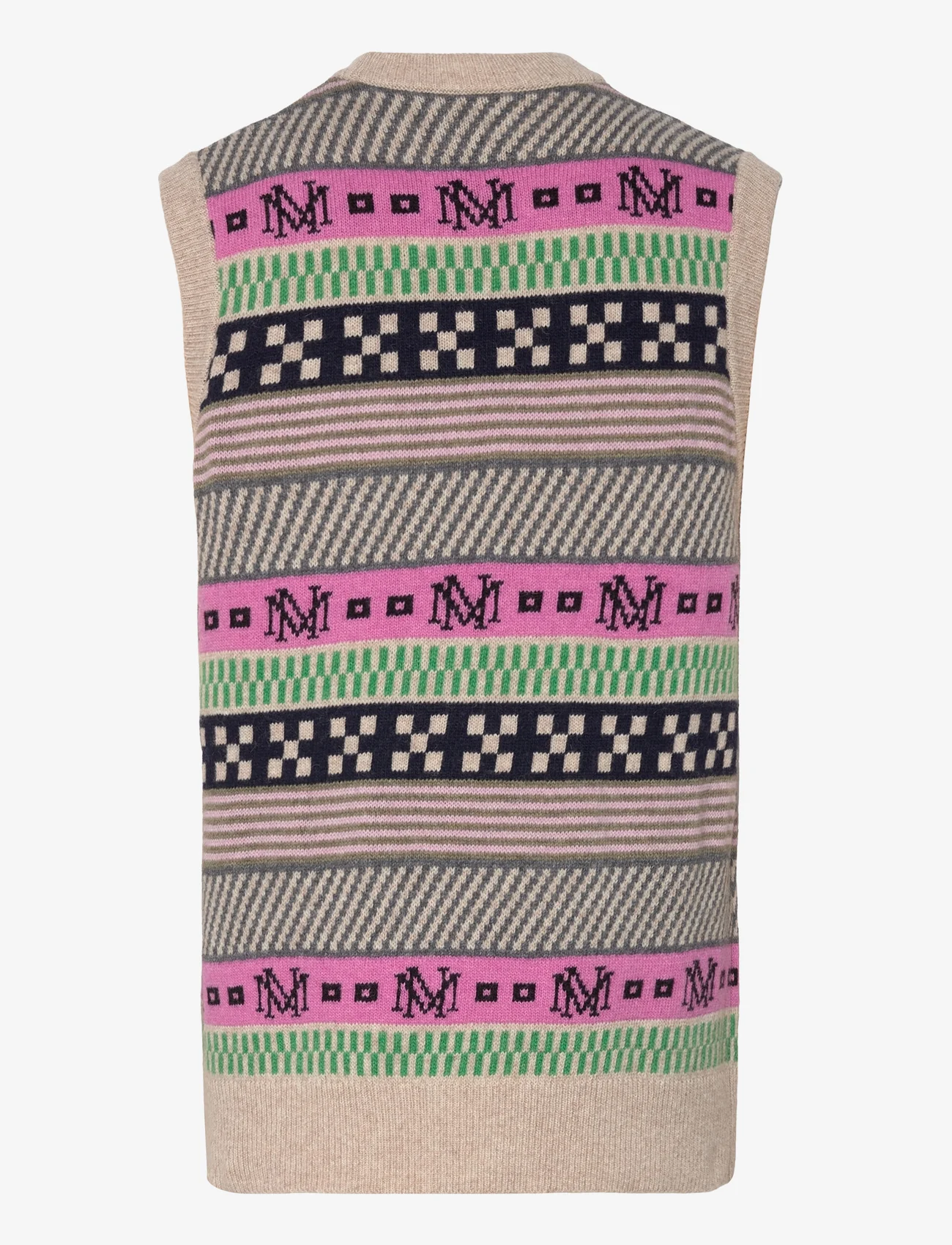 Mads Nørgaard - New Nordic Veneda Vest - knitted vests - mn jacquard multi - 1