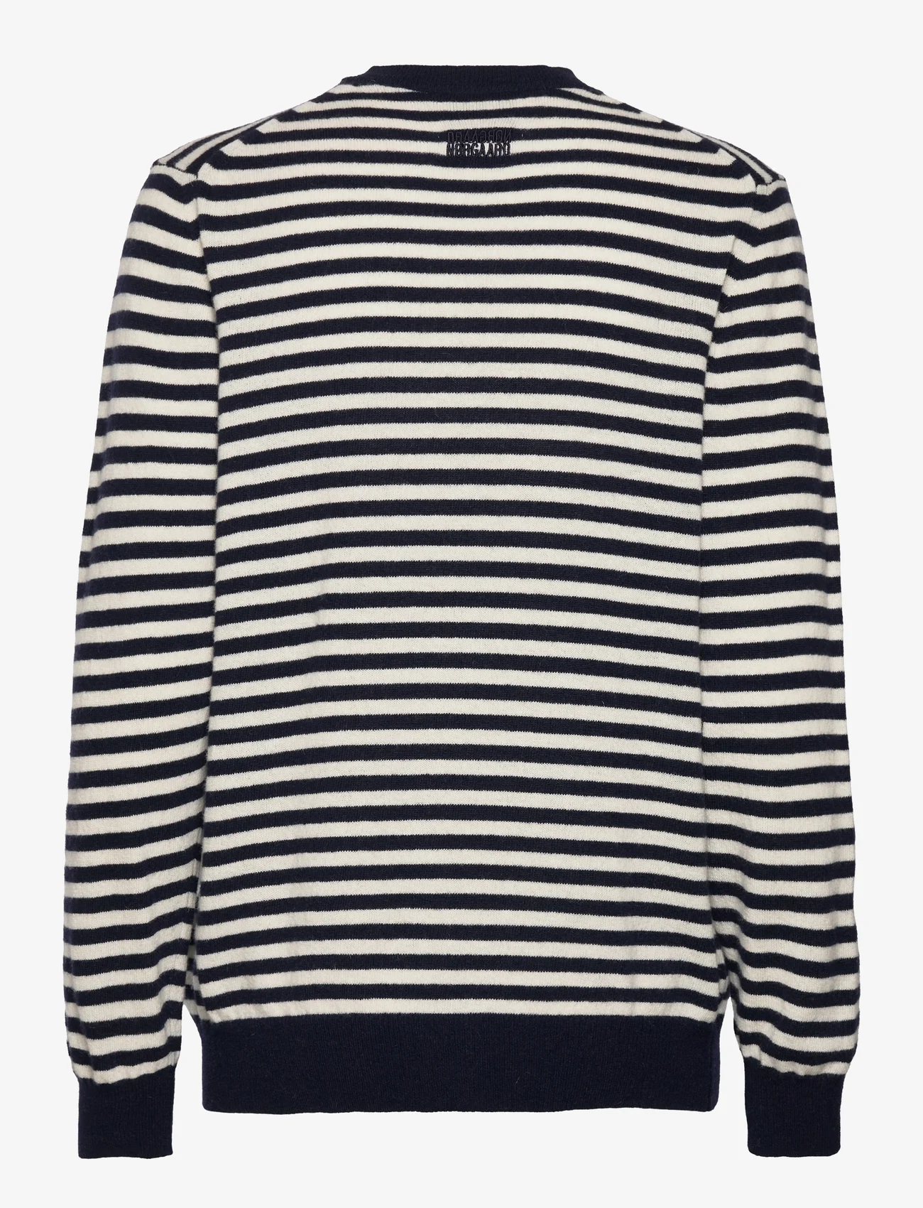 Mads Nørgaard - Eco Wool Stripe Kasey Sweater - strikkegensere - deep well/winter white - 1