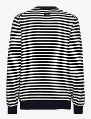 Mads Nørgaard - Eco Wool Stripe Kasey Sweater - trøjer - deep well/winter white - 1