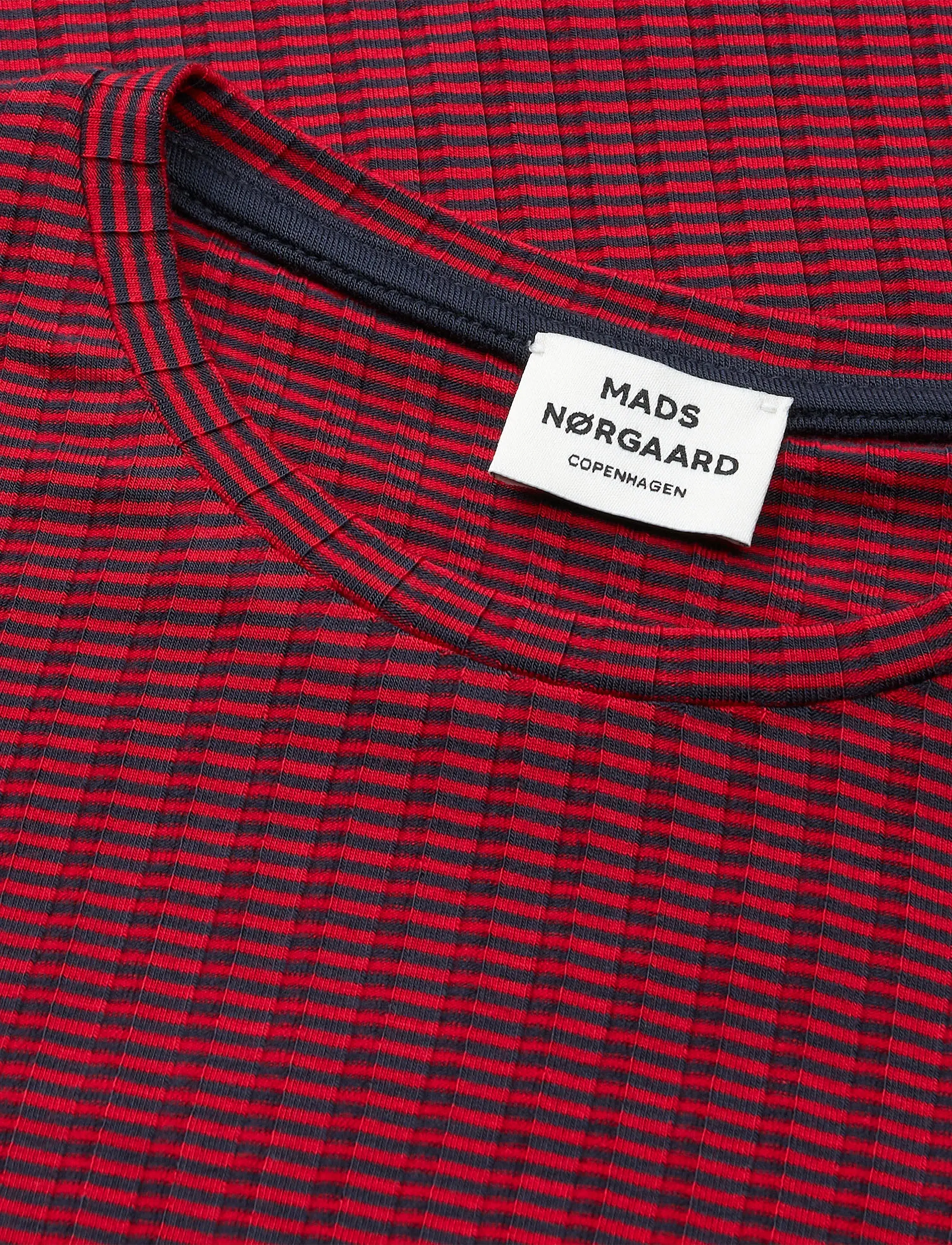 Mads Nørgaard - 5x5 Classic Stripe Talika Top - lange mouwen - parisian night/high risk red - 3