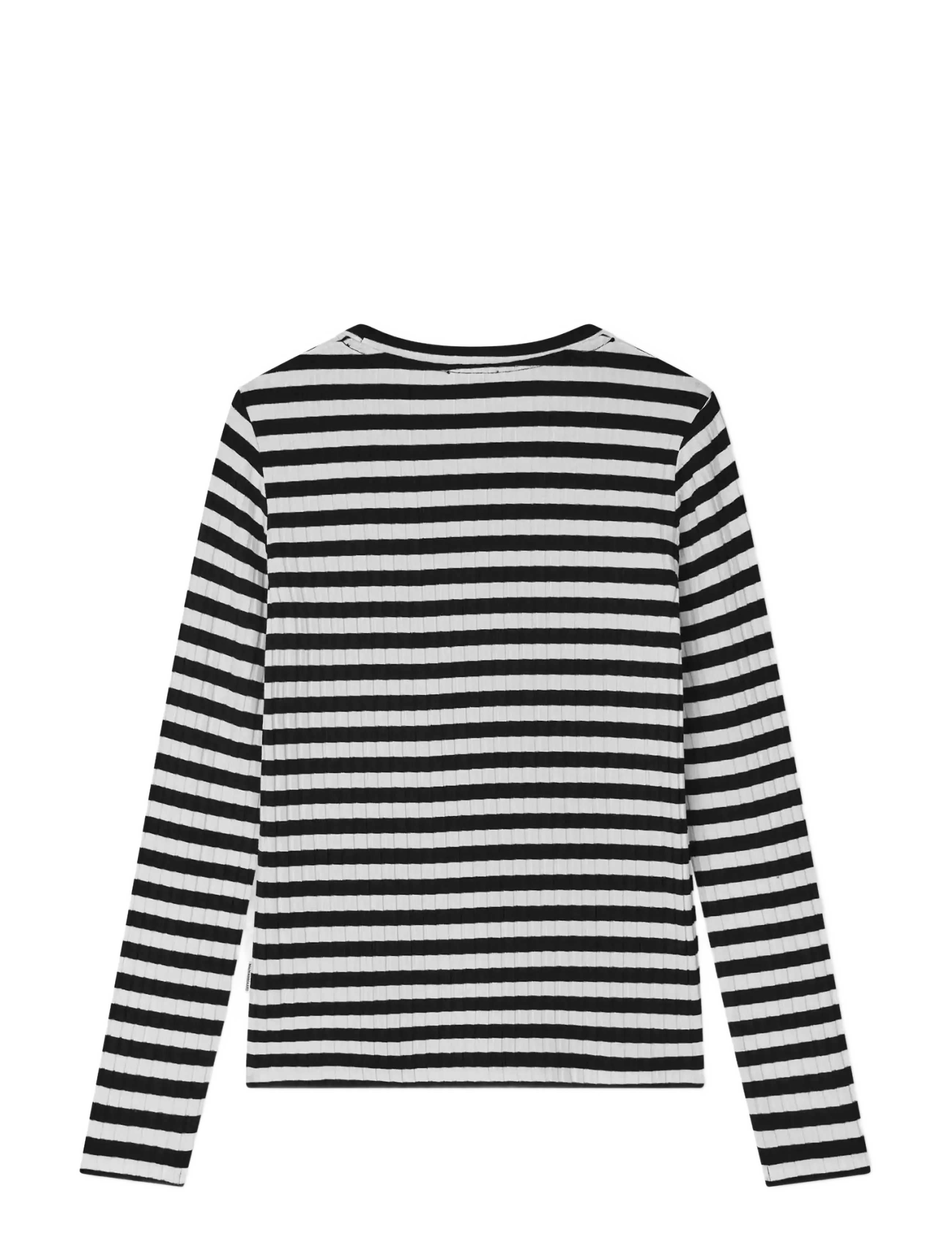 Mads Nørgaard - 5x5 Classic Stripe Talika Top - long-sleeved t-shirts - black/vanilla ice - 1