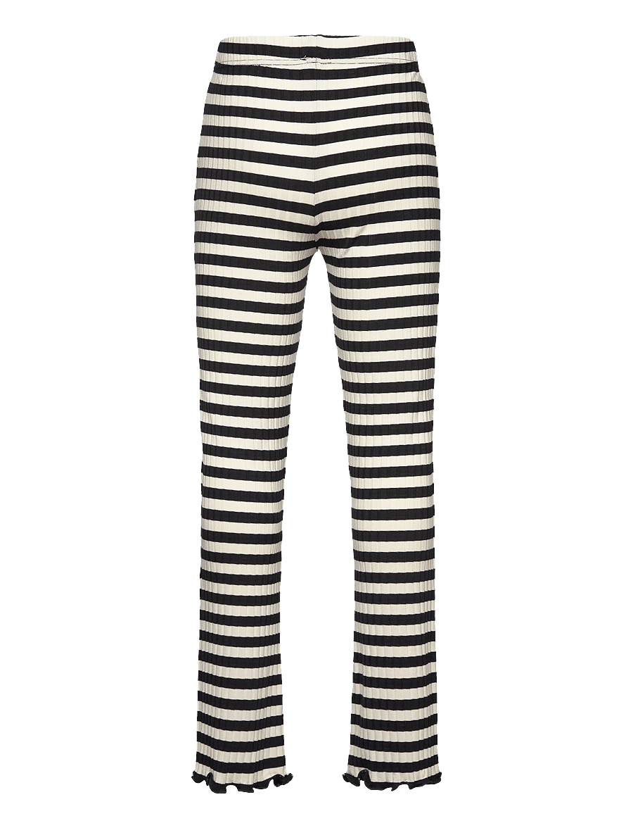 Mads Nørgaard - 5x5 Classic Stripe Lala Leggings - leggings - black/vanilla ice - 1