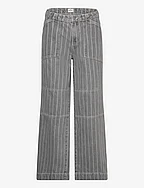 Grey Stripe Denim Krauer Jeans - GREY STRIPE