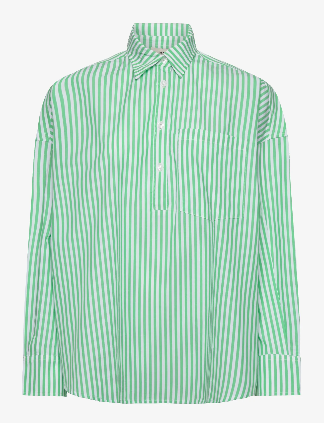 Mads Nørgaard - Popla Petrea Shirt - long-sleeved shirts - andean toucan/optical white - 0