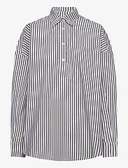 Mads Nørgaard - Popla Petrea Shirt - langermede skjorter - castlerock/optical white - 0