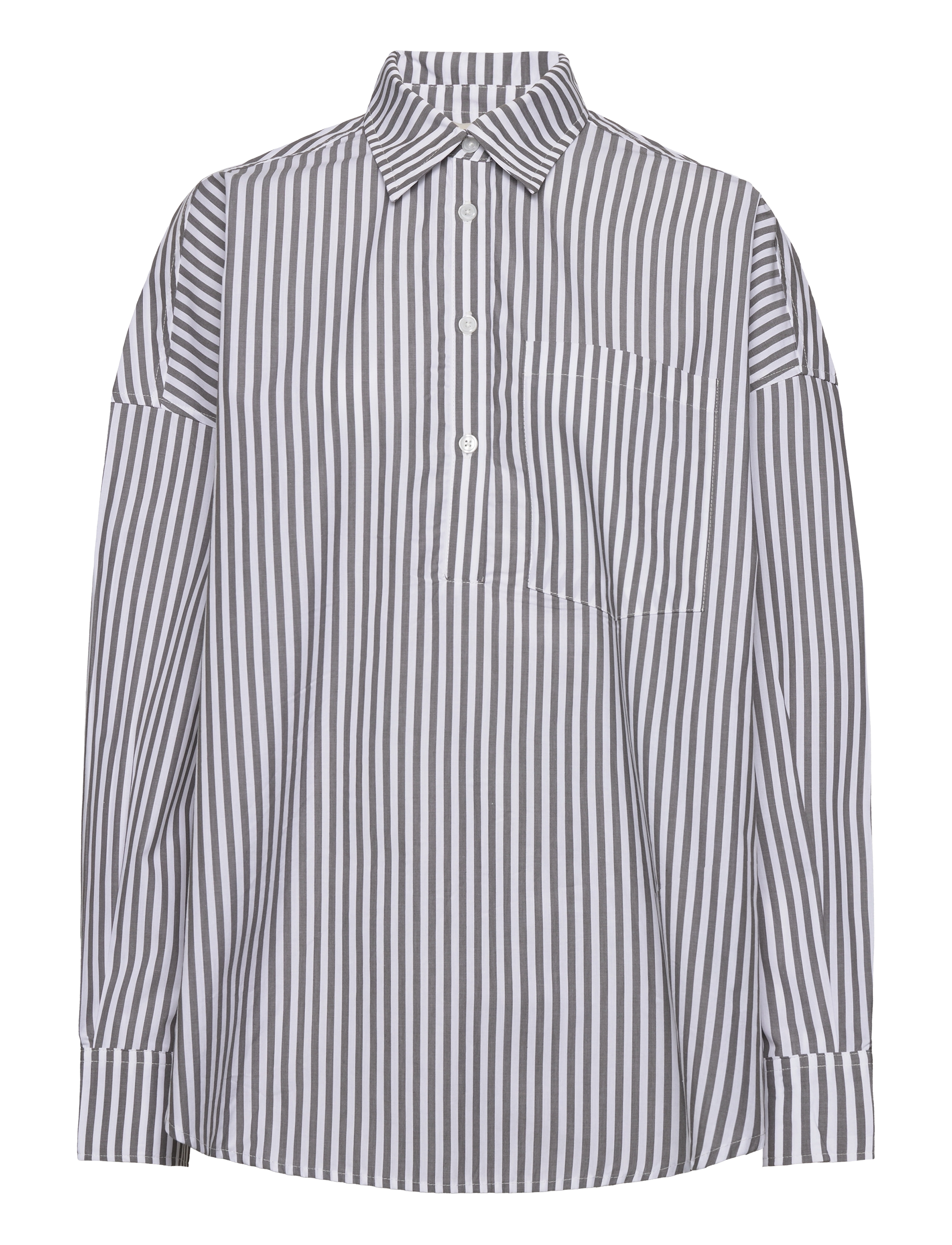Mads Nørgaard Popla Petrea Shirt - Kläder - CASTLEROCK/OPTICAL WHITE / white