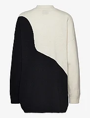 Mads Nørgaard - Recy Soft Knit Sandra Sweater - trøjer - black/winter white - 1